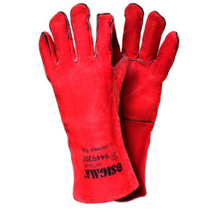 Перчатки краги сварщика (красные) SIGMA №4