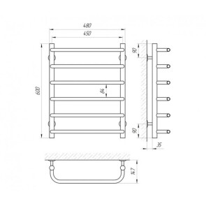 Полотенцесушитель Laris Стандарт П6 450 x 600 №2