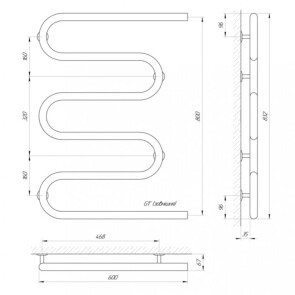 Рушникосушарка Laris Змійовик 32 PC5 600 x 800 1" №4