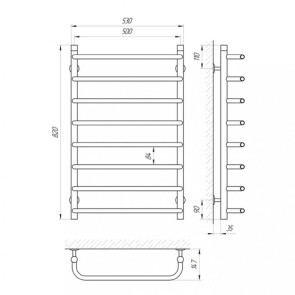 Рушникосушарка Laris Стандарт П8 500 x 800 №4