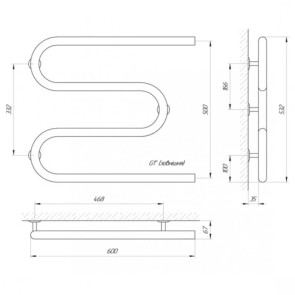 Рушникосушарка Laris Змійовик 32 PC3 600 x 500 1" №5