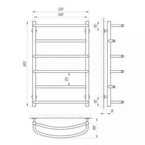 Полотенцесушитель Laris Еврофлеш П6 500 x 800 №4