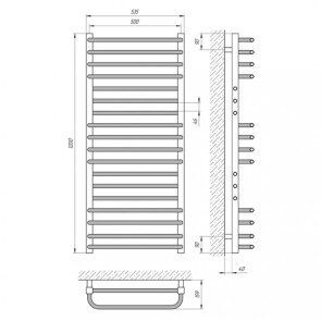 Полотенцесушитель Laris Гермес П18 500 x 1200 №2