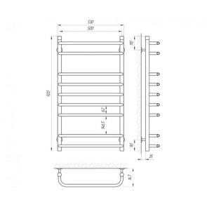 Полотенцесушитель Laris Стандарт П9 500 x 900 №3