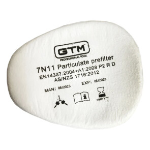 Фільтр протиаерозольний передфільтр GTM 7N11 P2 R D для захисних масок 1 шт (7N11)
 №1