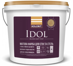 Матовая краска для стен и потолков Kolorit Idol, база А 0,9л