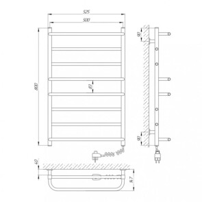 Рушникосушарка Laris Зебра Комфорт ЧК8 500 x 800 E (підкл. праворуч) R3 №3