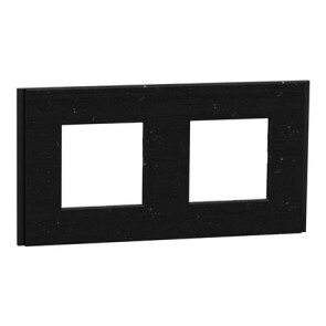 Рамка 2-постовая Unica Deco Material, черная бумага №1