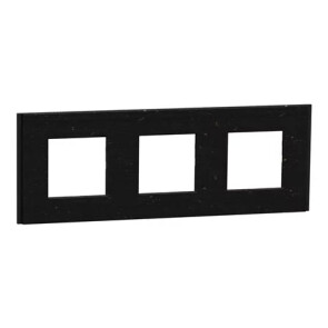 Рамка 3-постовая Unica Deco Material, черная бумага №1