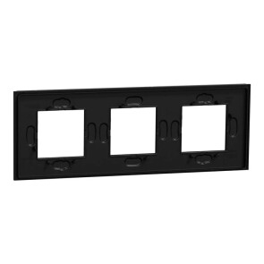 Рамка 3-постовая Unica Deco Material, черная бумага №4