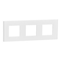 Рамка 3-постовая Unica Deco Material, матовый белый