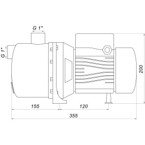 Насос центробежный Optima JET 80S 0.8кВт нержавейка (000005984) №7