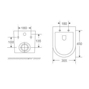 Унитаз подвесной Mixxus Premium Bevel-0301-R 515x355x365mm, система смыва RIMLESS (MP6470) №2