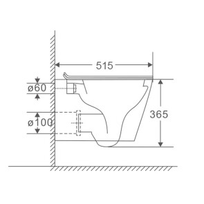 Унитаз подвесной Mixxus Premium Bevel-0301-R 515x355x365mm, система смыва RIMLESS (MP6470) №3