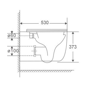 Унитаз подвесной Mixxus Premium Diverse-0101-T1 530x365x373mm, система смыва Tornado 1.0 (MP6477) №2