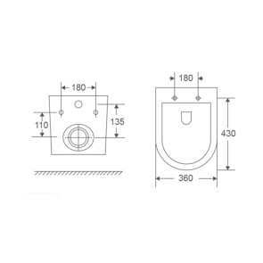 Унітаз підвісний Mixxus Premium Ellipse-0302-T3 495x360x370mm, система змиву Tornado 3.0 (MP6462) №3