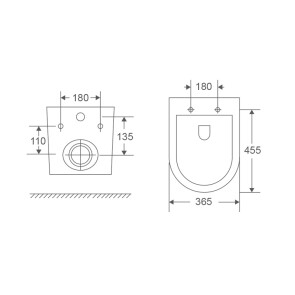 Унитаз подвесной Mixxus Premium Ellipse-0303-R Black 520x365x360mm, система смыва RIMLESS (MP6464) №3