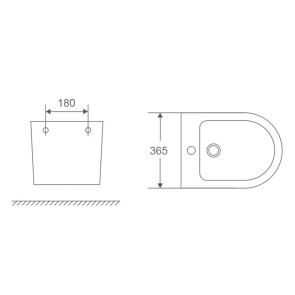 Біде підвісне Mixxus Premium Bevel-0501 515x360x345mm (MP6475) №3