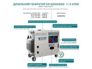 Генератор дизельний Könner&Söhnen KS 9200HDES-1/3 ATSR №6