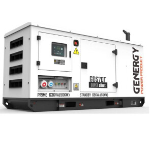 Генератор дизельный GENERGY GDS70T 55 кВт (240211090) №1