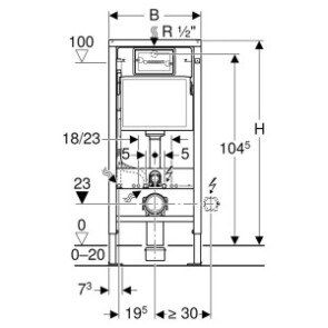 Инсталляционная система Duofix 458.103.00.1+чаша унитаза Modo Rimfree с сиденьем Click2Clean 502.827.00.1 №2