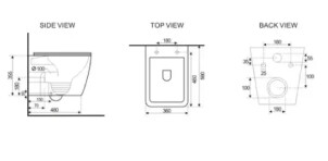 Комплект 5в1: Інсталяція Grohe Rapid + Безобідковий підвісний унітаз Simple Line + клавіша на вибір №3