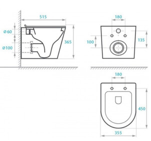 Комплект 5в1: Инсталляция Grohe Rapid + Безобедочный подвесной унитаз Orion + клавиша по выбору №2