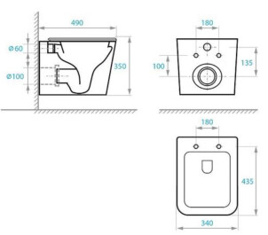 Комплект 5в1: Інсталяція Grohe Rapid + Безобідковий підвісний унітаз Trend + клавіша на вибір №5