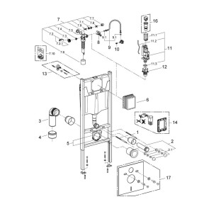 Комплект 4 в 1: Инсталяция GROHE Rapid SL 3 в 1 3884966Q + Унитаз безободковый Kroner Armada WHI513636 RIMLESS №5