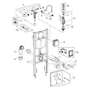 Комплект 4 в 1: Инсталяция GROHE Rapid SL 3 в 1 3884966Q + Унитаз безободковый Kroner Oker WHI533536 RIMLESS №5