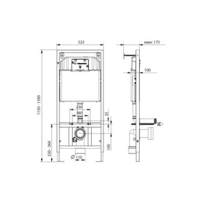 Комплект 5в1: инсталляция Koller Pool + безободковый унитаз Simple Line soft close + клавиша на выбор №4