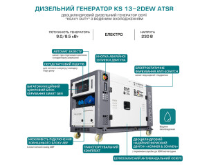 Дизельний генератор Konner&Sohnen KS 13-2DEW ATSR №5