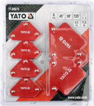 Набір зварювальних магнітних кутів 6 шт YATO YT-08678