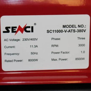 Генератор бензиновый SENCI SC 11000 V 380V ATS №10