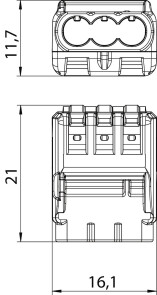 Клема універсальна 3х-полюсна, 450В, 24А (2х 0,2-2,5 мм²) №3