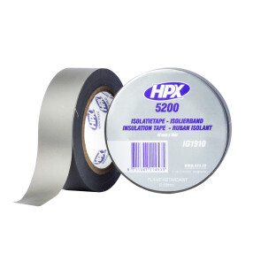 Изолента HPX 5200 19мм x 10м серая №1