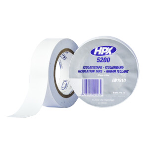 Изолента HPX 5200 19мм x 10м белая №1