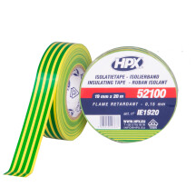 Изолента HPX 52100 19мм x 20м желто-зеленая