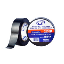 Изолента HPX 52100 19мм x 10м черная