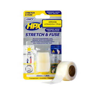 Самовулканизирующая лента Stretch&Fuse 1.8мм х 3м прозрачная №1