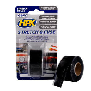 Самовулканизирующая лента Stretch&Fuse 25мм х 3м черная №1