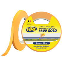 Малярська стрічка HPX 4400 Gold 6мм х 50м жовтий