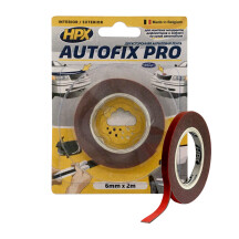 Двухсторонняя лента AUTOFIX PRO 6мм x 2м серая