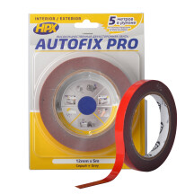 Двухсторонняя лента AUTOFIX PRO 12мм x 5м серая