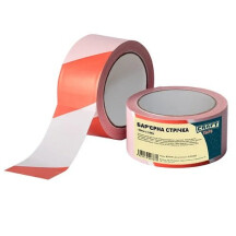 Лента ограждающая CRAFT TAPE 50мм х 100м бело-красная