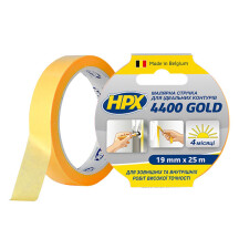 Малярная лента HPX 4400 Gold 19мм х 25м желтый