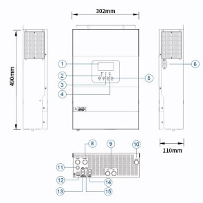 Комплект резервного питания гибридный инвертор Daxtromn SC-HF-3500, 24 В, 80 А, 3500 Вт + 2 аккумулятора VOLTENERGY VLT 12V 100Ah №11