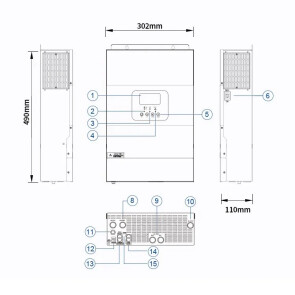 Комплект резервного питания гибридный инвертор Daxtromn SC-HFK-5500-48, 48 В, 80 А, 5500 Вт + 4 аккумулятора VOLTENERGY VLT 12V 100Ah №9