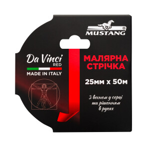 Малярная лента MUSTANG DA VINCI RED красная 25мм*50м №1