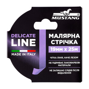 Малярная лента рисовая MUSTANG DELICATE LINE фиолетовая 19мм*25м №3